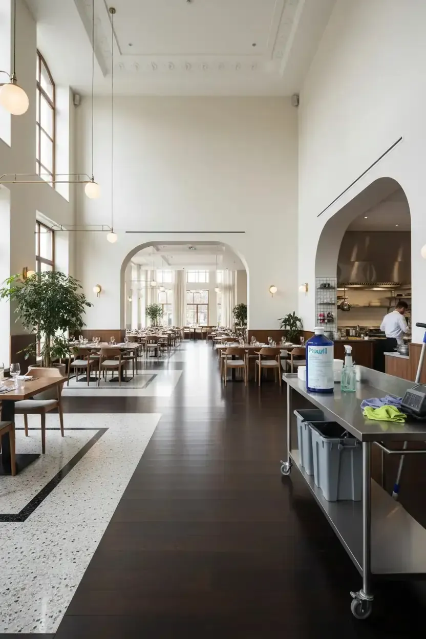 Restoran salonu: Prowill Probiyotikli 3 Boyutlu Çok Amaçlı Temizleyici